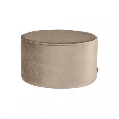 WOOOD Poef 'Sara' Laag, Velvet, kleur Khaki