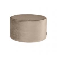 WOOOD Poef 'Sara' Laag, Velvet, kleur Khaki - thumbnail
