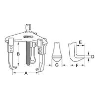 KS Tools 6301703 Poelietrekker Aantal haken: 3 - thumbnail