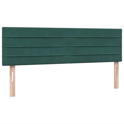 Boxspring met matras fluweel donkergroen 160x220 cm