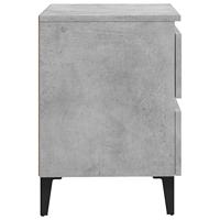 Nachtkastje 40x35x50 cm bewerkt hout betongrijs - thumbnail