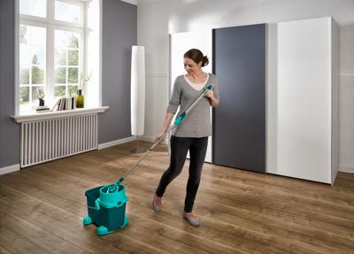 LEIFHEIT 52014 dweilsysteem & -emmer Dubbel reservoir Blauw