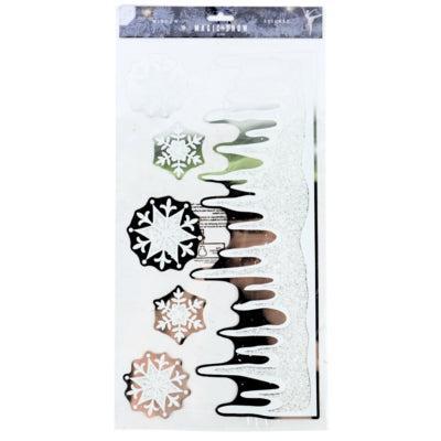 Raamsticker sneeuwvlok 44,5 cm | 48 stuks