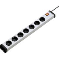 Ehmann 0202x00052301 Stekkerdoos met schakelaar 5-voudig Grijs, Zwart Randaarde stekker 1 stuk(s) - thumbnail