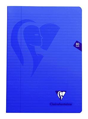 Clairefontaine schrift mimesys voor ft A4, 80 bladzijden, kaft in PP, gelijnd, geassorteerde kleuren