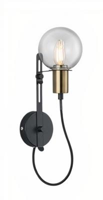 Trio wandlamp Nacho 38 x 12 cm E14 staal/glas mat