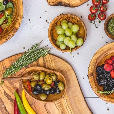 Cookinglife Serveerplank Tunea - Olijfhout - met schors - 33 x 15 cm