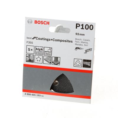 Bosch Accessories Best for Stone 2608605193 Deltaschuurpapier Met klittenband, Geperforeerd Korrelgrootte (num) 100 Hoekmaat 93 mm 5 stuk(s) Bosch Accessories Best for Stone 2608605193 Deltaschuurpapier Met klittenband, Geperforeerd Korrelgrootte (num) 100 Hoekmaat 93 mm 5 stuk(s)