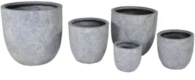 Mcollections Bloemenpot Arizona - Ø45 x H43 - Clayfibre - Washed Grey