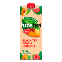 Fuze Tea Black Iced Tea Peach Hibiscus 1,5 L bij Jumbo - thumbnail