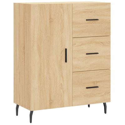 Dressoir 69,5x34x90 cm bewerkt hout sonoma eikenkleurig