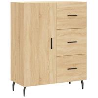 Dressoir 69,5x34x90 cm bewerkt hout sonoma eikenkleurig - thumbnail