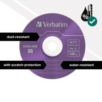 Verbatim 43297 DVD+RW disc 4.7 GB 5 stuk(s) Slimcase Gekleurd - thumbnail