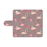 Huawei Ascend P8 Lite | Telefoonhoesje | Met pasjeshouder | Flamingo - thumbnail