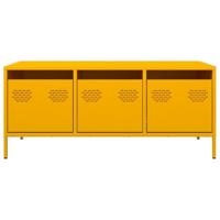 Salontafel 101,5x50x43,5 cm koudgewalst staal mosterdgeel - thumbnail