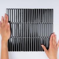 Mozaiek Sevilla Kit-Kat mini's Zwart Glans 1,2x9,2 - thumbnail