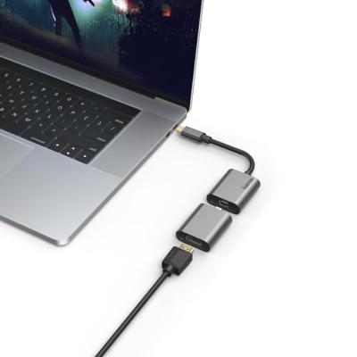Hama 00200306 USB-C / Mini-displayport / HDMI / VGA Adapter [1x USB-C stekker - 1x Mini-DisplayPort bus, HDMI-bus, VGA-bus] Grijs