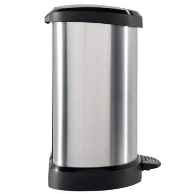 Curver DECO Bin 240568 Afvalbak 15 l (b x h x d) 303 x 448 x 268 mm Zilver, Zwart 1 stuk(s) Curver DECO Bin 240568 Afvalbak 15 l (b x h x d) 303 x 448 x 268 mm Zilver, Zwart 1 stuk(s)