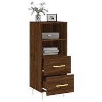 Dressoir 34,5x34x90 cm bewerkt hout bruineikenkleurig - thumbnail