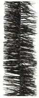 Guirlande lametta d7,5h270 cm zwart kerstslinger Decoris - Decoris - thumbnail