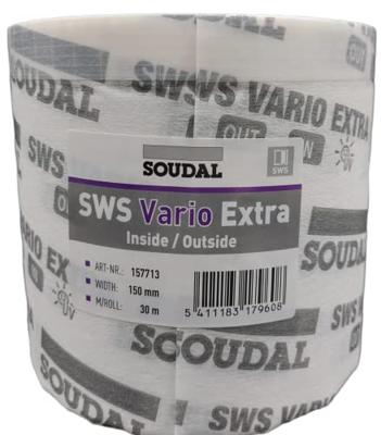 Soudal SWS Vario Extra | Vochtregulerende folie | 150 mm x 30 m | Wit - 157713