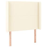 Hoofdbord LED 83x16x118/128 cm kunstleer crèmekleurig - thumbnail