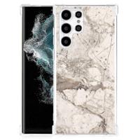 Samsung Galaxy S22 Ultra Anti-Shock Hoesje Marmer Beige - thumbnail