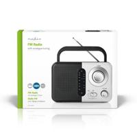 Nedis FM-Radio | Draagbaar Model | FM | Batterij Gevoed / Netvoeding | Analoog | 2.4 W | Zwart-Wit Scherm | Koptelefoonoutput - thumbnail