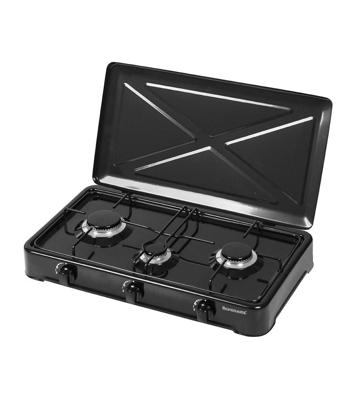 Ravanson K-03TB Zwart, Wit Aanrecht 60 cm Gaskookplaat 3 zone(s)