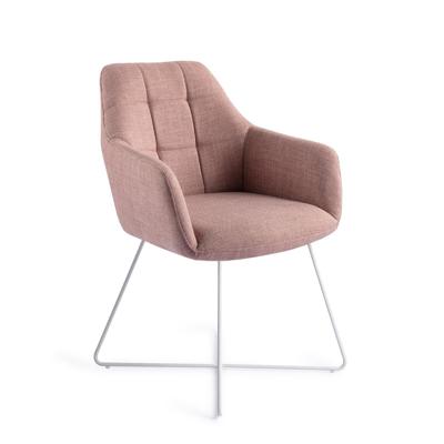 Jesper Home Noto eetkamerstoel Vintage Rose cross white Jesper Home Noto eetkamerstoel Vintage Rose cross white