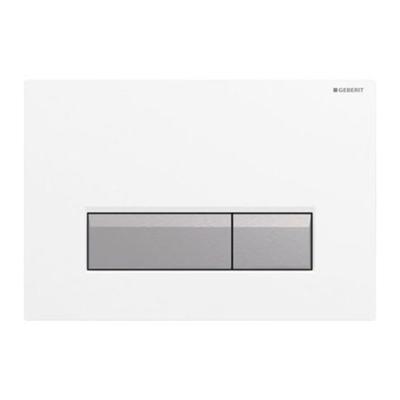 Bedieningsplaat Geberit Sigma 40 Wit Aluminium DuoFresh