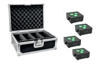 EUROLITE Set 4x AKKU IP Flat Light 3 bk + Case - thumbnail
