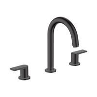 Wastafelmengkraan HansGrohe Vernis Shape 3-Gats Met Trekwaste Mat Zwart - thumbnail