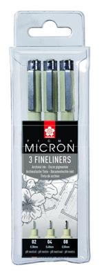 Fineliner sakura pigma micron zwart | 6 stuks