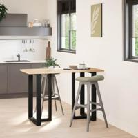 Bartafelpoten 2 st T-vormig 60x35x(90-91) cm staal zwart - thumbnail
