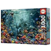 Puzzel Educa Poseidon in a Coral Reef - thumbnail