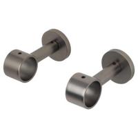 Plafondsteun gordijnroede 5cm - gun metal - Ø28mm - S/2 (2016381) - thumbnail