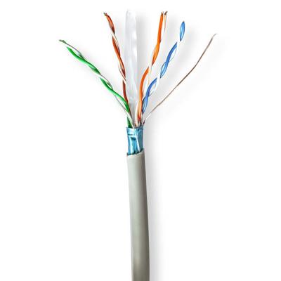 Nedis CCBG8522GY305 Netwerk Kabel Rol Cat6 Stranded F/utp Cca 305.0 M Binnenshuis Rond Pvc Grijs Gift Box