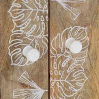 Wastafelkast 62x33x58 cm massief mangohout - thumbnail