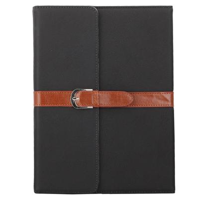 iPad Air 1 & 2 / iPad 5 & 6 horizontaal Business stijl patroon PU leren Hoesje met gespje en drievouws houder (zwart) iPad Air 1 & 2 / iPad 5 & 6 horizontaal Business stijl patroon PU leren Hoesje met gespje en drievouws houder (zwart)