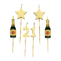 Taartkaarsjes Set 21 Jaar (6st) - thumbnail