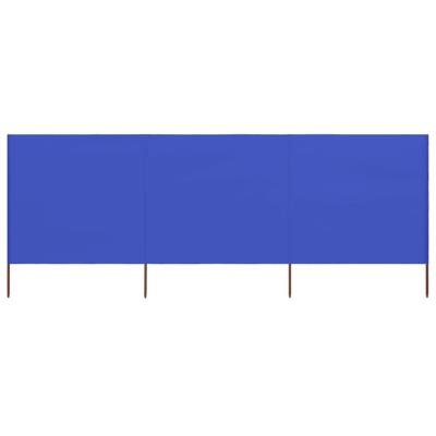 VidaXL Windscherm 3-panelen 400x160 cm stof azuurblauw