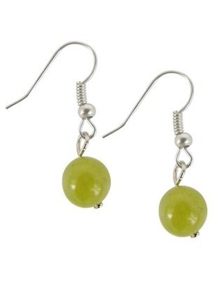 Oorbellen Jade Olijf Bol (8 mm) Oorbellen Jade Olijf Bol (8 mm)