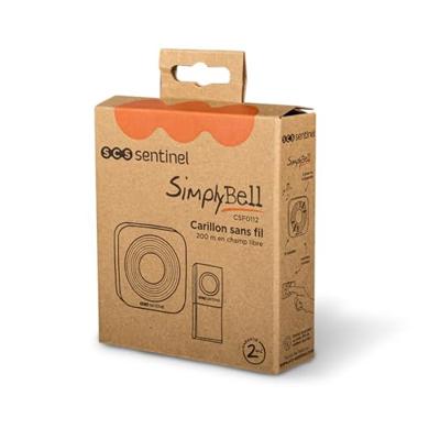 Draadloze bel - SCS SENTINEL - 200 meter - SimplyBell - Zwart