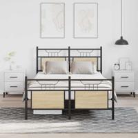 Bedframe zonder matras hout sonoma eikenkleurig 120x190 cm - thumbnail