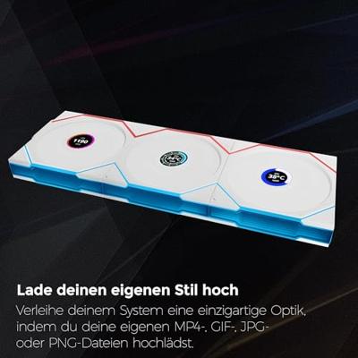 Lian Li Lian Li UNI FAN TL Wireless LCD Lüfter, ARGB, PWM, 3er-Pack inkl. Controller PC-ventilator Wit (b x h x d) 120 x 28 x 124 mm Lian Li Lian Li UNI FAN TL Wireless LCD Lüfter, ARGB, PWM, 3er-Pack inkl. Controller PC-ventilator Wit (b x h x d) 120 x 28 x 124 mm