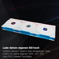 Lian Li Lian Li UNI FAN TL Wireless LCD Lüfter, ARGB, PWM, 3er-Pack inkl. Controller PC-ventilator Wit (b x h x d) 120 x 28 x 124 mm - thumbnail