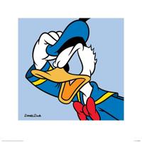 Kunstdruk Donald Duck - Blue 40x40cm - thumbnail
