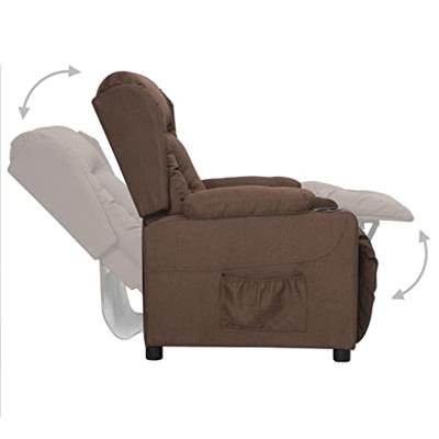 Fauteuil verstelbaar stof taupe