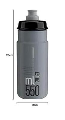 ELITE bidon "jet plus" bottle jet plus 550ml clear/grey